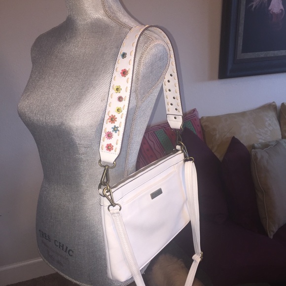 Carlos Santana Handbags - Carlos Santana white leather bag two straps